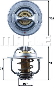 MAHLE TX 179 89D - Термостат, охладителна течност vvparts.bg