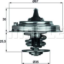 MAHLE TX 34 87D - Термостат, охладителна течност vvparts.bg