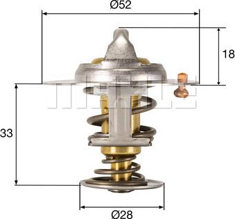 MAHLE TX 327 92D - Термостат, охладителна течност vvparts.bg