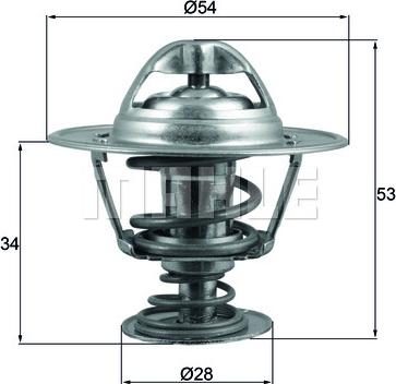 MAHLE TX 203 88D - Термостат, охладителна течност vvparts.bg