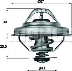 MAHLE TX 28 92D - Термостат, охладителна течност vvparts.bg