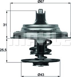 MAHLE TX 23 83D - Термостат, охладителна течност vvparts.bg