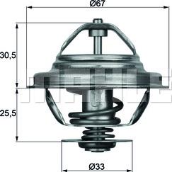 MAHLE TX 27 71D - Термостат, охладителна течност vvparts.bg