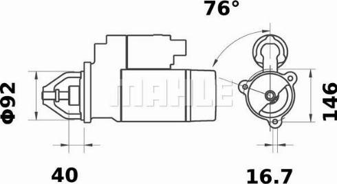 MAHLE 11139161 - Стартер vvparts.bg