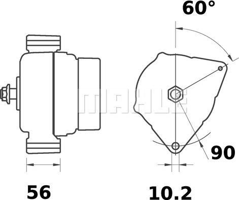 MAHLE 11204816 - Генератор vvparts.bg