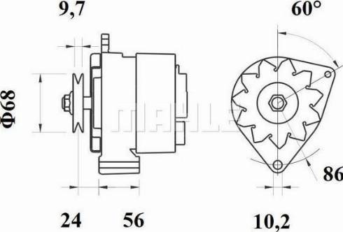 MAHLE 11201502 - Генератор vvparts.bg