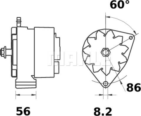 MAHLE 11201507 - Генератор vvparts.bg