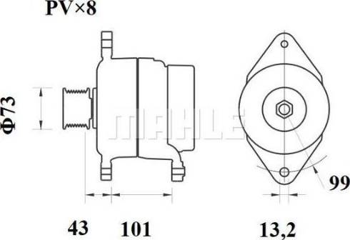 MAHLE 11203573 - Генератор vvparts.bg