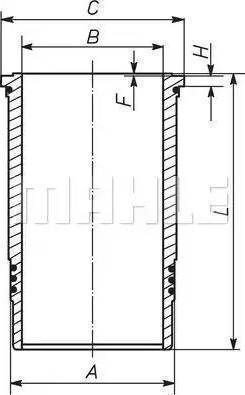 MAHLE 061 WN 04 00 - Цилиндрова риза vvparts.bg