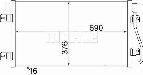 MAHLE AC 526 000S - Кондензатор, климатизация vvparts.bg