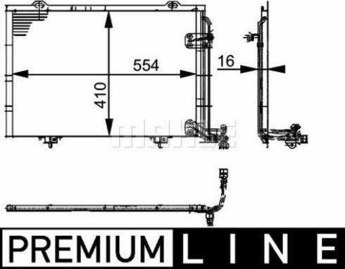 MAHLE AC 211 000P - Кондензатор, климатизация vvparts.bg