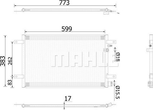 MAHLE AC 792 000S - Кондензатор, климатизация vvparts.bg