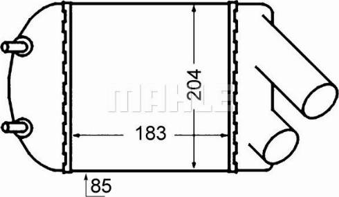 MAHLE CI 344 000S - Интеркулер (охладител за въздуха на турбината) vvparts.bg