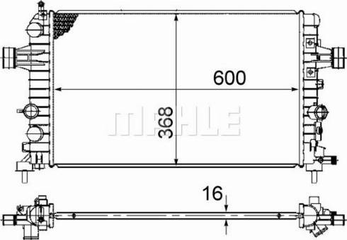 MAHLE CR 919 000S - Радиатор, охлаждане на двигателя vvparts.bg