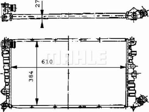 MAHLE CR 496 000S - Радиатор, охлаждане на двигателя vvparts.bg