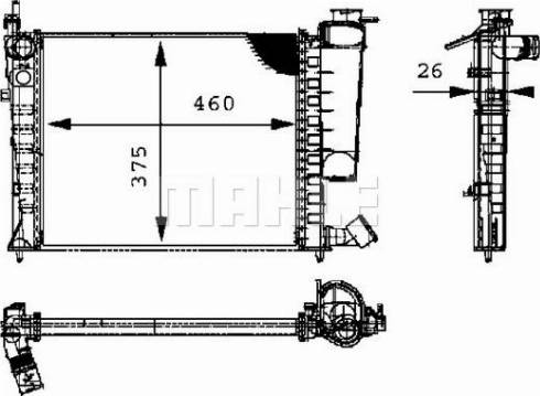 MAHLE CR 478 000P - Радиатор, охлаждане на двигателя vvparts.bg