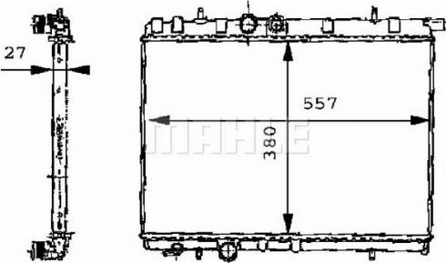 MAHLE CR 500 000P - Радиатор, охлаждане на двигателя vvparts.bg