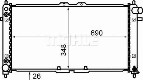 MAHLE CR 193 000S - Радиатор, охлаждане на двигателя vvparts.bg