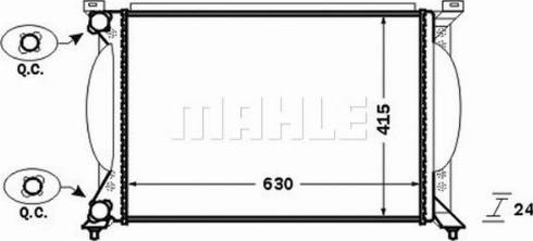 MAHLE CR 1417 000P - Радиатор, охлаждане на двигателя vvparts.bg