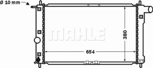 MAHLE CR 1438 000S - Радиатор, охлаждане на двигателя vvparts.bg