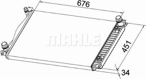 MAHLE CR 1864 000P - Радиатор, охлаждане на двигателя vvparts.bg