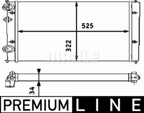 MAHLE CR 365 000P - Радиатор, охлаждане на двигателя vvparts.bg