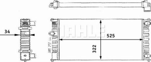 MAHLE CR 362 000P - Радиатор, охлаждане на двигателя vvparts.bg