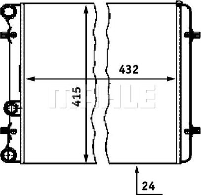 MAHLE CR 367 000P - Радиатор, охлаждане на двигателя vvparts.bg