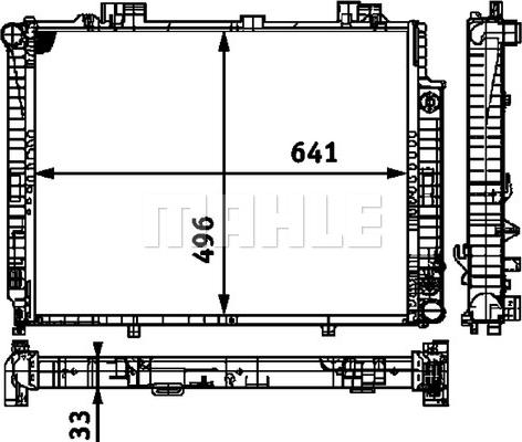 MAHLE CR 314 000P - Радиатор, охлаждане на двигателя vvparts.bg