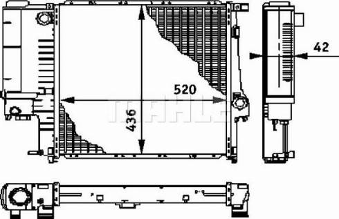 MAHLE CR 336 000S - Радиатор, охлаждане на двигателя vvparts.bg