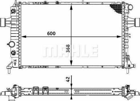 MAHLE CR 320 000P - Радиатор, охлаждане на двигателя vvparts.bg