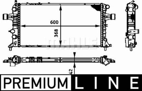 MAHLE CR 321 000P - Радиатор, охлаждане на двигателя vvparts.bg