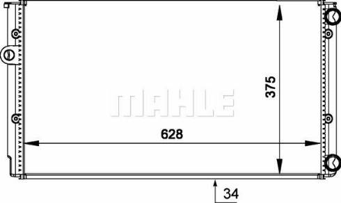 MAHLE CR 373 000P - Радиатор, охлаждане на двигателя vvparts.bg