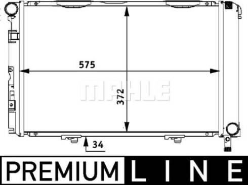 MAHLE CR 233 000P - Радиатор, охлаждане на двигателя vvparts.bg