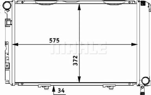 MAHLE CR 233 000P - Радиатор, охлаждане на двигателя vvparts.bg