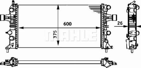 MAHLE CR 237 000P - Радиатор, охлаждане на двигателя vvparts.bg