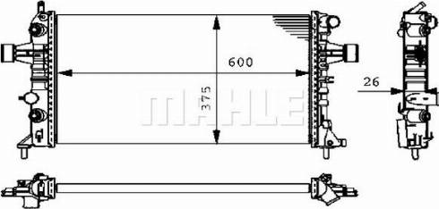 MAHLE CR 228 000P - Радиатор, охлаждане на двигателя vvparts.bg