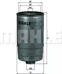 MAHLE KC 195/1 - Горивен филтър vvparts.bg