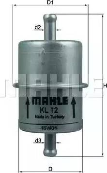 MAHLE KL 12 OF - Горивен филтър vvparts.bg