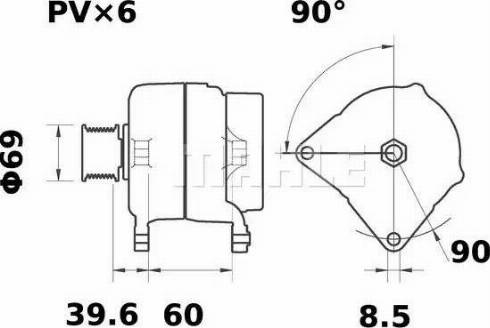 MAHLE MG 469 - Генератор vvparts.bg