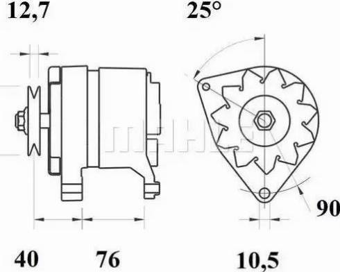 MAHLE MG 585 - Генератор vvparts.bg