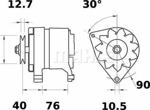 MAHLE MG 582 - Генератор vvparts.bg