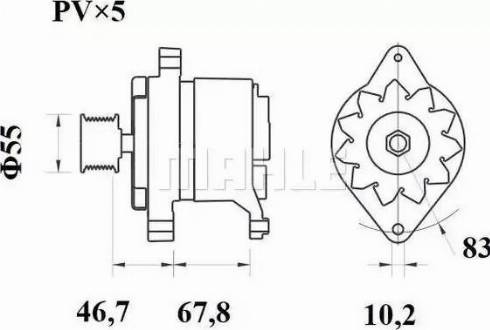 MAHLE MG 537 - Генератор vvparts.bg