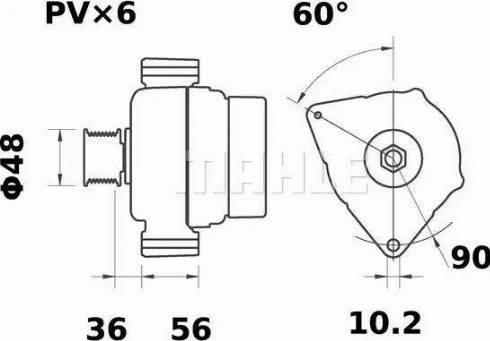 MAHLE MG 578 - Генератор vvparts.bg