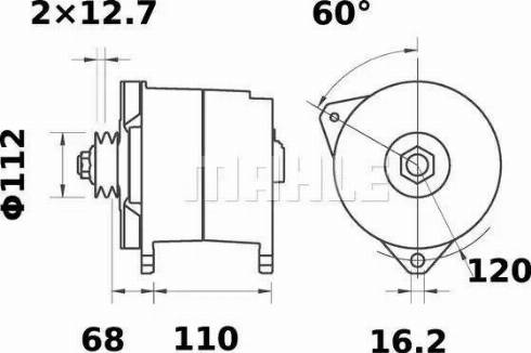 MAHLE MG 606 - Генератор vvparts.bg