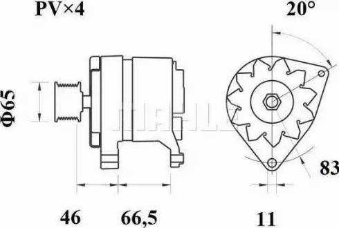 MAHLE MG 194 - Генератор vvparts.bg