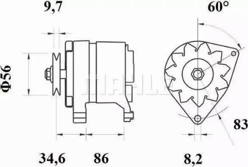 MAHLE MG 196 - Генератор vvparts.bg