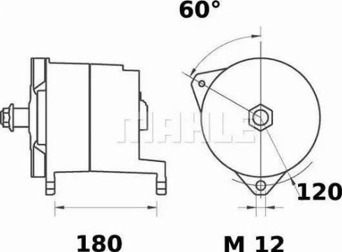 MAHLE MG 128 - Генератор vvparts.bg