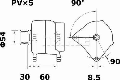 MAHLE MG 8 - Генератор vvparts.bg