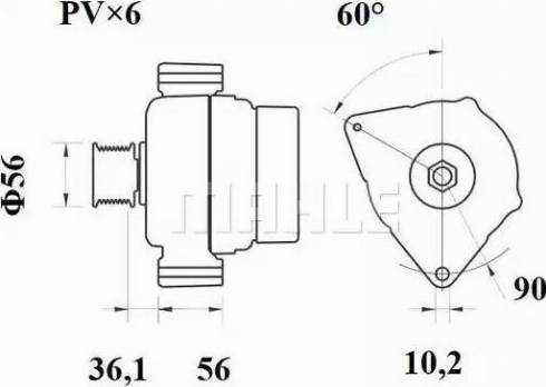 MAHLE MG 352 - Генератор vvparts.bg